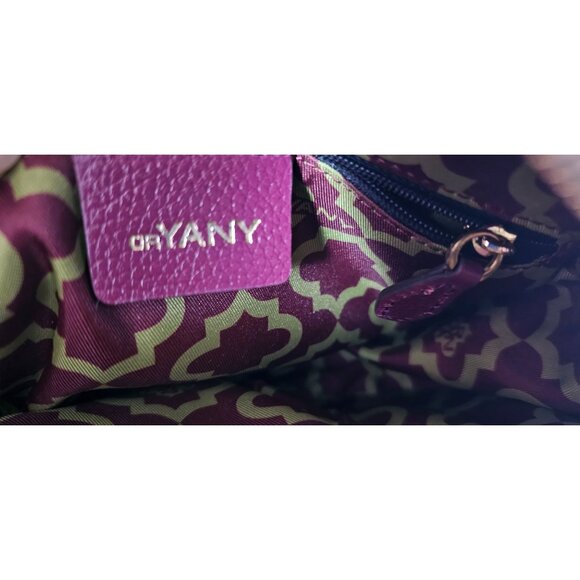 orYany Embossed Leather Suede Canteen Crossbody Bag, Burgundy - Picture 10 of 10